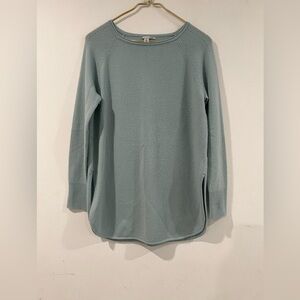 Halogen sweater long sleeve round neck wool and cashmere blend MP